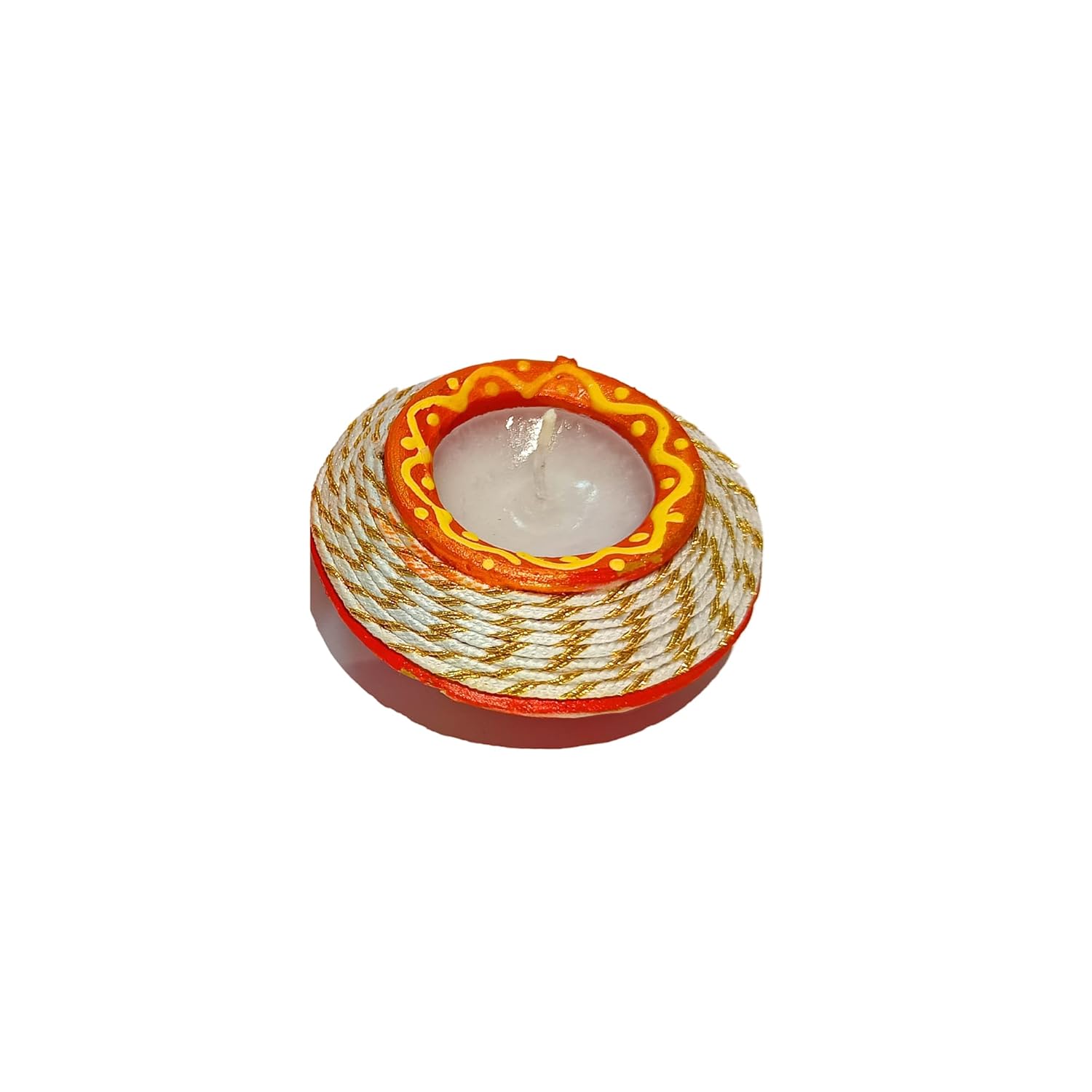 Santarms Terracotta Diya Set Wax Filled Earthen Mitti Matki Diyas Pack for Festive Home Decor and Traditional Celebrations 1 Piece Jashmin Fragrance Scented Candles 2hours