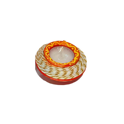 Santarms Terracotta Diya Set Wax Filled Earthen Mitti Matki Diyas Pack for Festive Home Decor and Traditional Celebrations 1 Piece Jashmin Fragrance Scented Candles 2hours