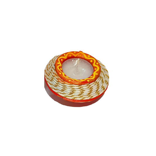 Santarms Terracotta Diya Set Wax Filled Earthen Mitti Matki Diyas Pack for Festive Home Decor and Traditional Celebrations 1 Piece Jashmin Fragrance Scented Candles 2hours