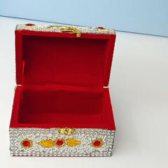 santarms Jewelry Box (White) Shringar Box Married Marriage Women Wedding Gift Gift Vanity Box with Wedding Gift Valentine Gift Gift for Girlfriend jewellery box, Pack of 1