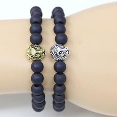 santarms Lion Bracelet for Men | Natural Stone Beaded Bracelet | Stylish Men's Fashion Jewelry | 1 PC