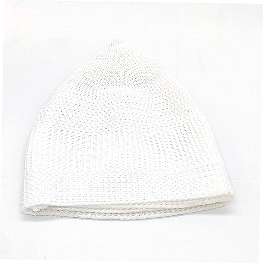 santarms Islamic Prayer Kufi Muslim Cap for Men or namaz topi for namaz - Pack of 8 White