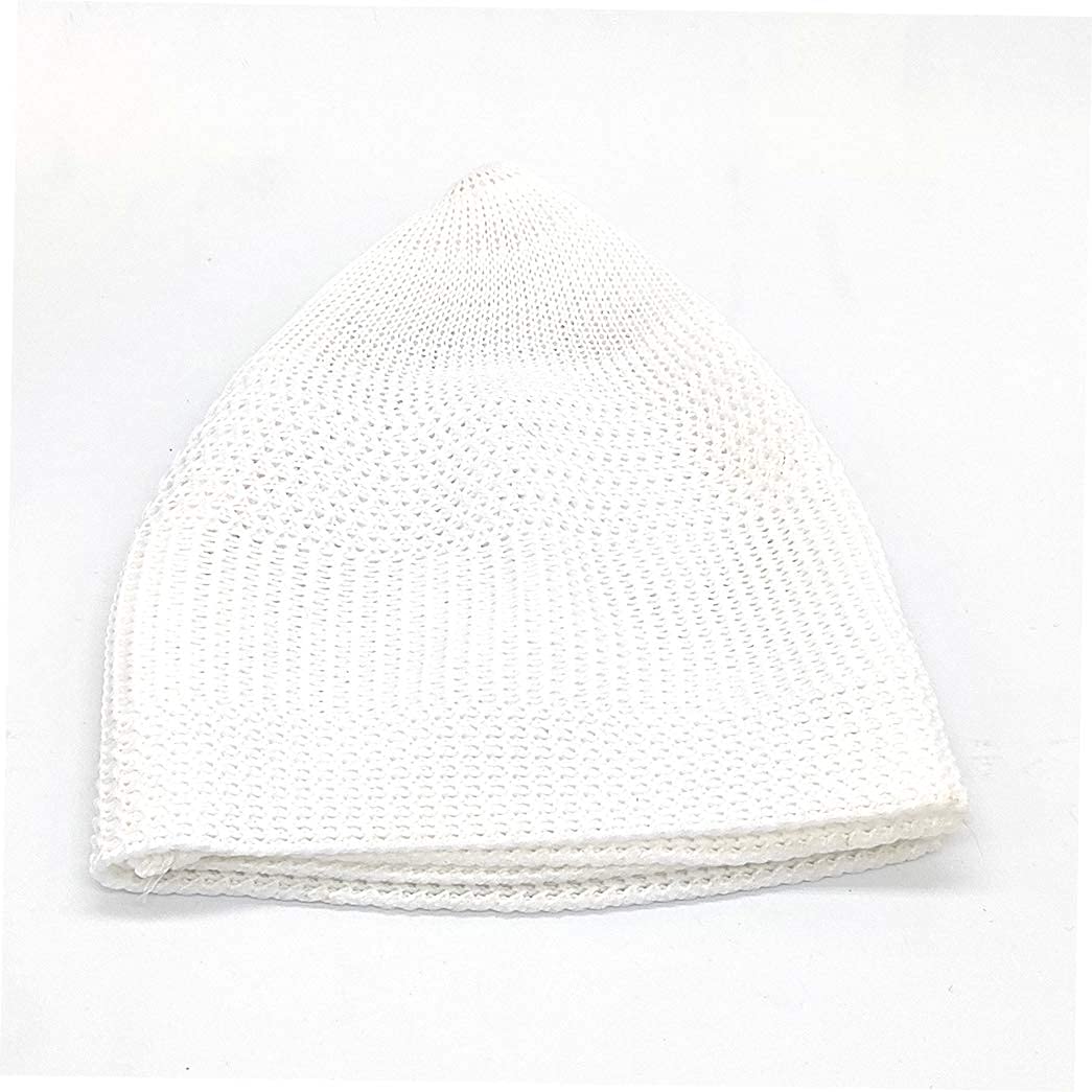 santarms Islamic Prayer Kufi Muslim Cap for Men and Boys - Elegant Namaz Topi Combo (White, Pack of 2) | Perfect Daily Prayers, Religious Ceremonies, Eid Celebrations Comfortable Muslims