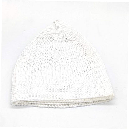 santarms Islamic Prayer Kufi Muslim Cap for Men and Boys - Elegant Namaz Topi Combo (White, Pack of 2) | Perfect Daily Prayers, Religious Ceremonies, Eid Celebrations Comfortable Muslims