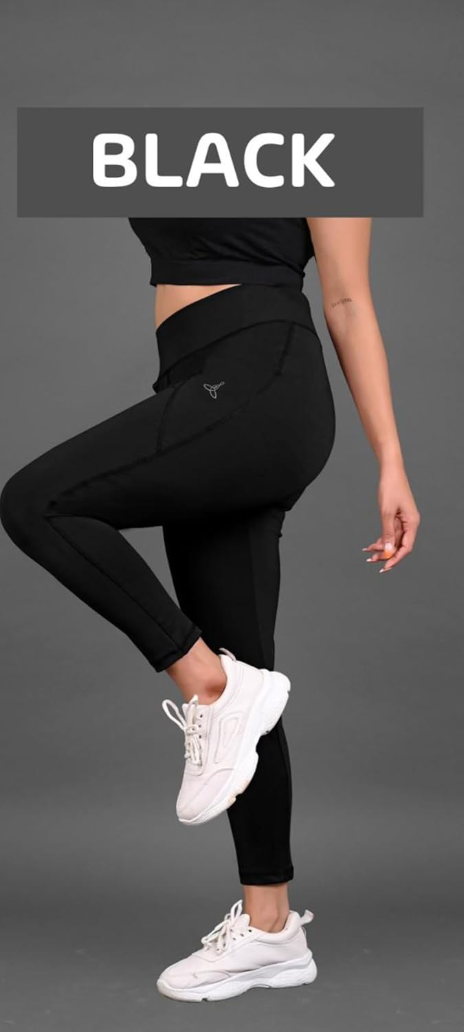 santarms Yoga & Gym Purple Skinny Pants Women Super Stretch Dryfit Fabric