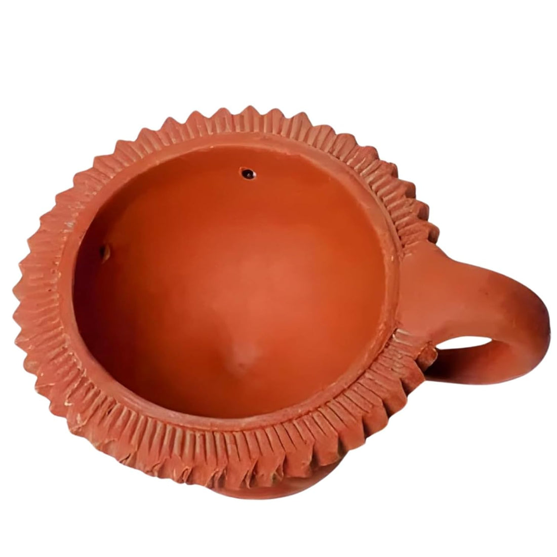 Santarms Handmade Mitti Loban Dhoop Dani, Natural Terracotta Oil Burner Holder for Hawan, Meditation, Puja and Aromatherapy