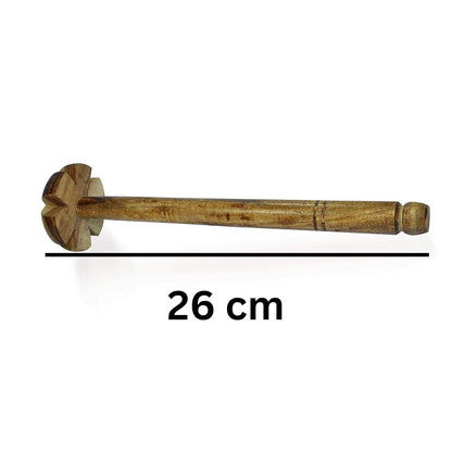 Santarms Wooden Whisk Beater for Lassi Maker Kitchen Hand Blender Cake Egg Beater Whisker Mixer - Small Mixing Manual Items Mini Cooking Tools Cream Making Grinder Stirrer wisker rai ravai mathani