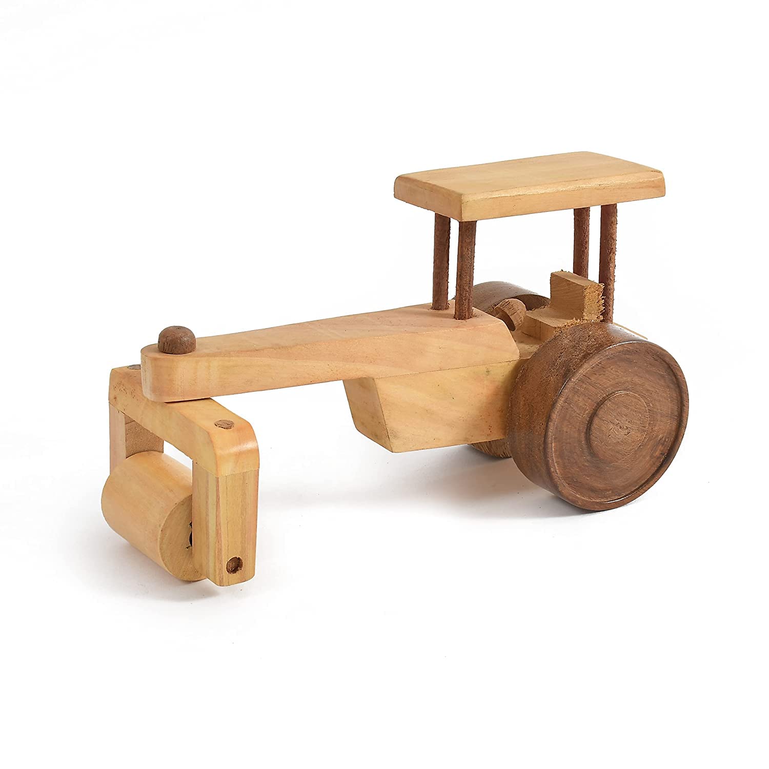 santarms Wood Army Tank Indian Toys for Kids Tanker Decoration Wooden Moving Toy Kids/Wooden Road Roller/Classic Kids and Showpiece Classic Home Décor Brown Roller