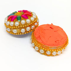 Santarms A++ Grade Natural Organic Orange Sindoor Powder 10gm with Kumkum Box and Stick for Women, Suhaag Sindur With Natural Sindoor