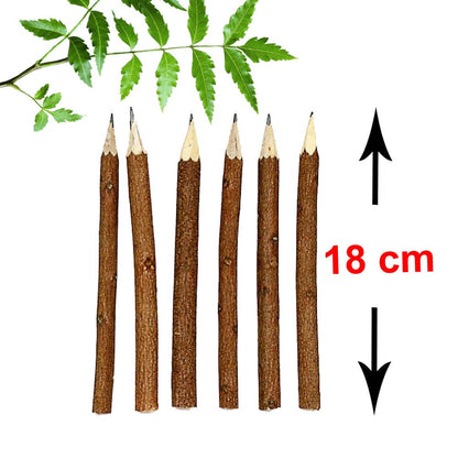 santarms Natural neem Wooden Pencil (18 cm) of neem Wood-for Kids,Girls, Boys -Best for Gifting