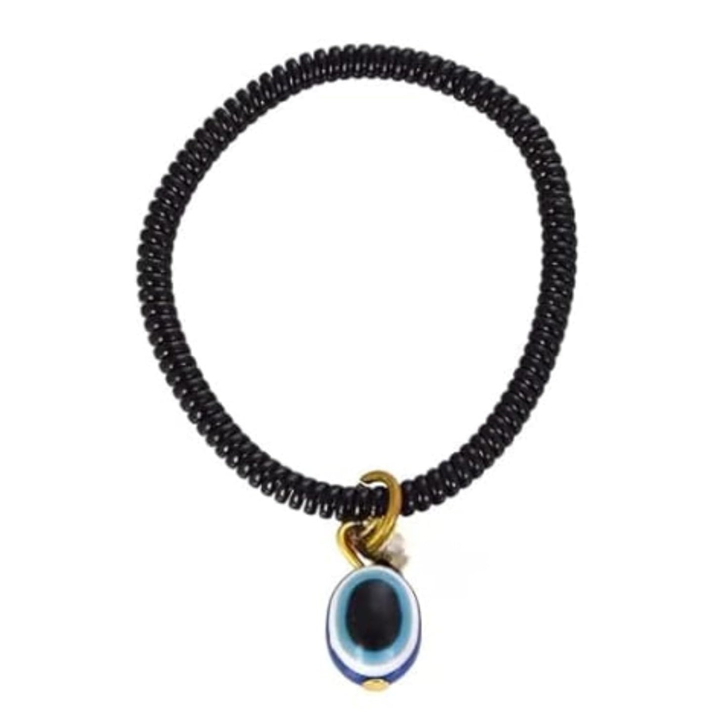 santarms Evil Eye Bracelets for KIDS, Nazar Unisex, Nazar Battu All - Girls, Boys, Nazariya for New Born BABY, Black, PACK of 2