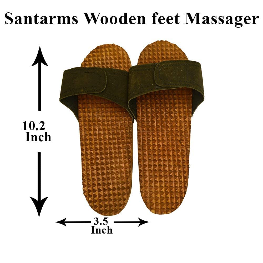 santarms Wooden accupressure Slipper Or Acupuncture Chapel | Chappal for Men and Women