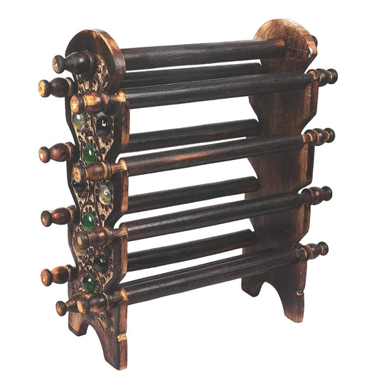 santarms Wooden Bangle Stand For Bangles | Home Decor | Women Gift Bangles For Or Chudi Churi Best By Holder | MADE IN INDIA | 8 Rods