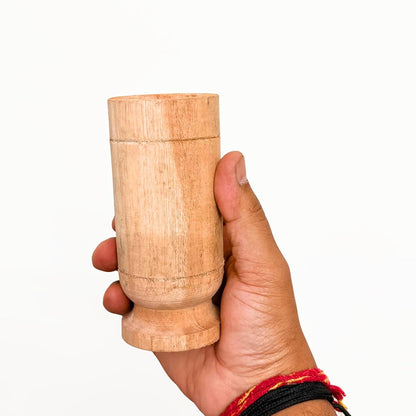 Santarms Wooden Herbal Glass for Healthy Life Organic Ayurvedic Water Cup for Digestion Liver Detox and Heart Health