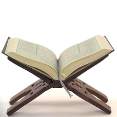 santarms Wooden holy Book Stand Reading for Geeta, Bible Stand, guru Granth Sahib, ramayan or rehal Quran Sharif - Gift Bride Bridal (12 inch)