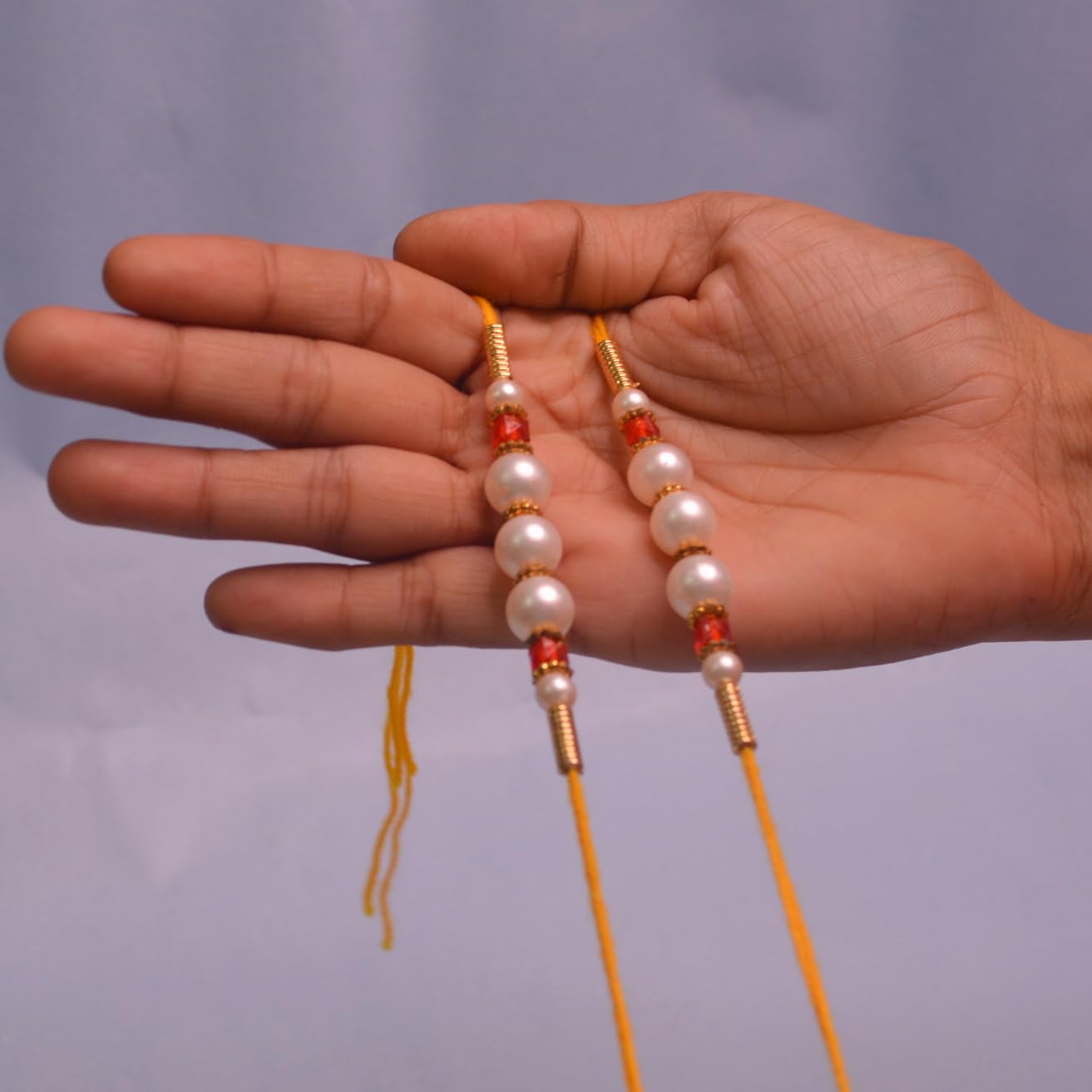 santarms Sibling Love Fest Rakhi Set for Brother and Bhaiya Bhabhi – Includes 2 Exquisite Rakhis, 1 Tilak Bottle, Rice Bottle Perfect Raksha Bandhan Celebrations Bonding