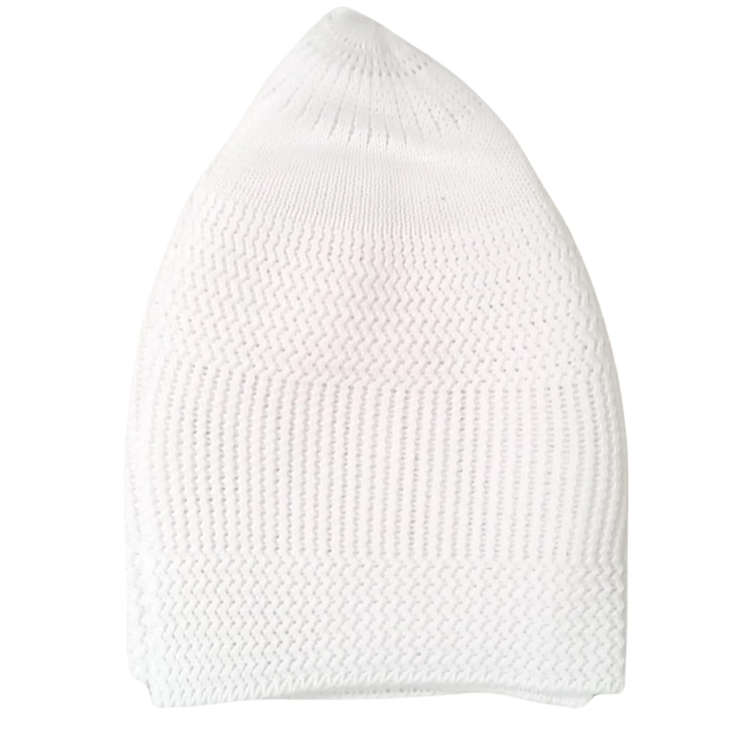 santarms Islamic Prayer Kufi Muslim Cap for Men or namaz topi for namaz White