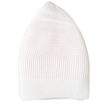 santarms Islamic Prayer Kufi Muslim Cap for Men or namaz topi for namaz White