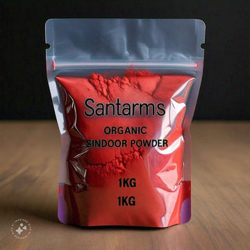 Santarms Natural Kumkum Sindoor Powder For Women – 1 Kg Pack Organic Red Kumkum Powder For Puja Tilak And Suhaag | No Side Effects | For Safe And Sacred Ritual Wholesale