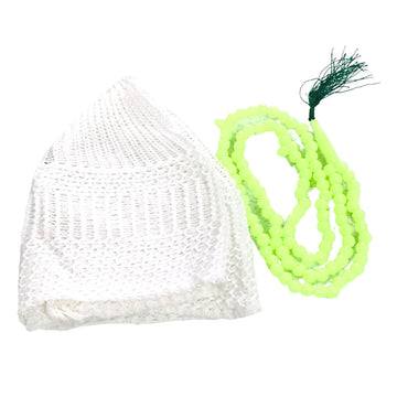 santarms Combo tasbeeh Counter + namaz topi | tasbih for Muslim Cap for Men Green