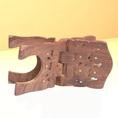 santarms Wooden holy Book Stand Reading for Geeta | gita ramayan ramcharitmanas ram charit Manas Gift Bride or Bridal Document traditionally Hand-Carved Pooja bhagwat and Worship