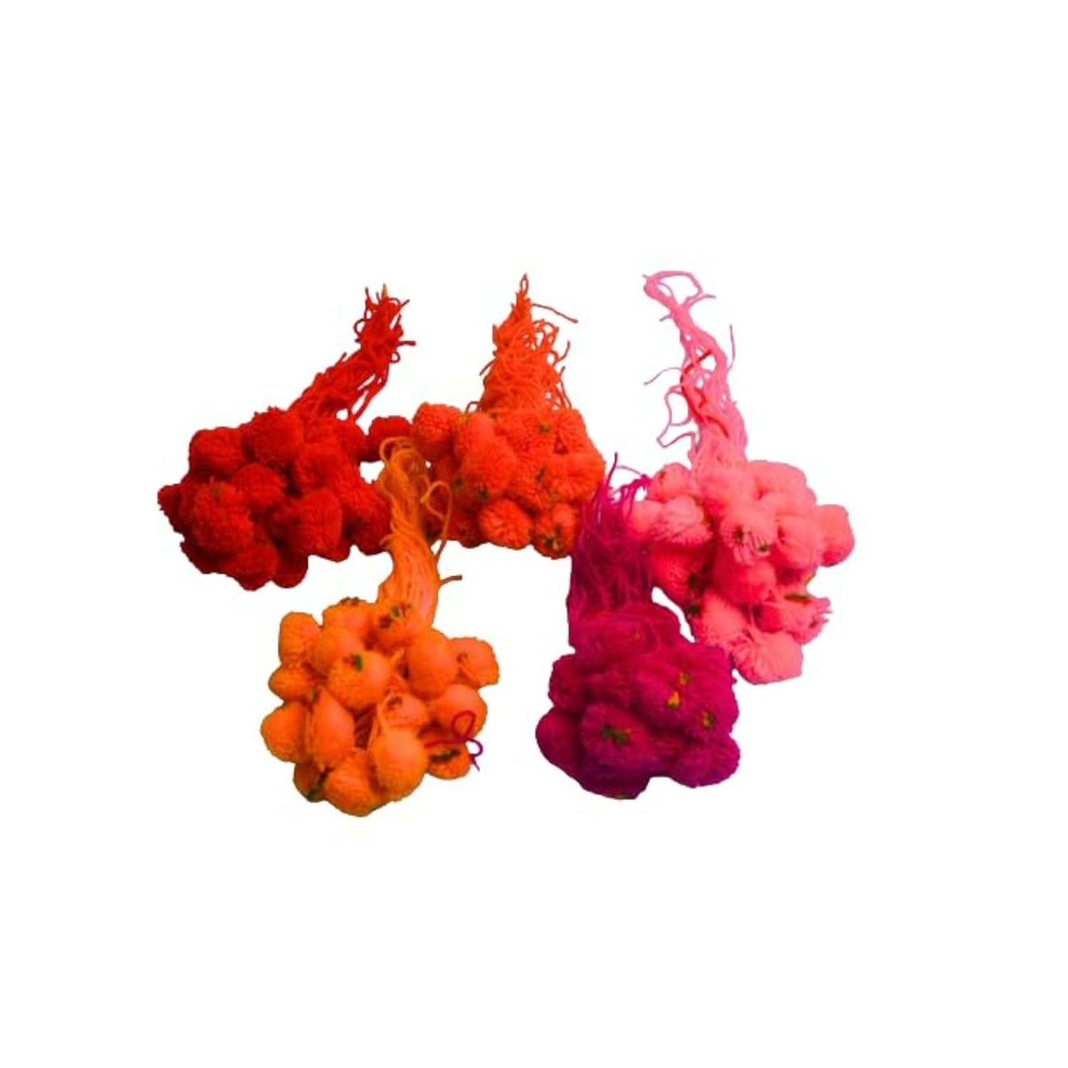 santarms (Pack Of 20 Ram Rakhi Flower Gota Pati Pooja Pom Feather Soft Children Sharvan God Rakhi With Free Mauli Chawal Gifts