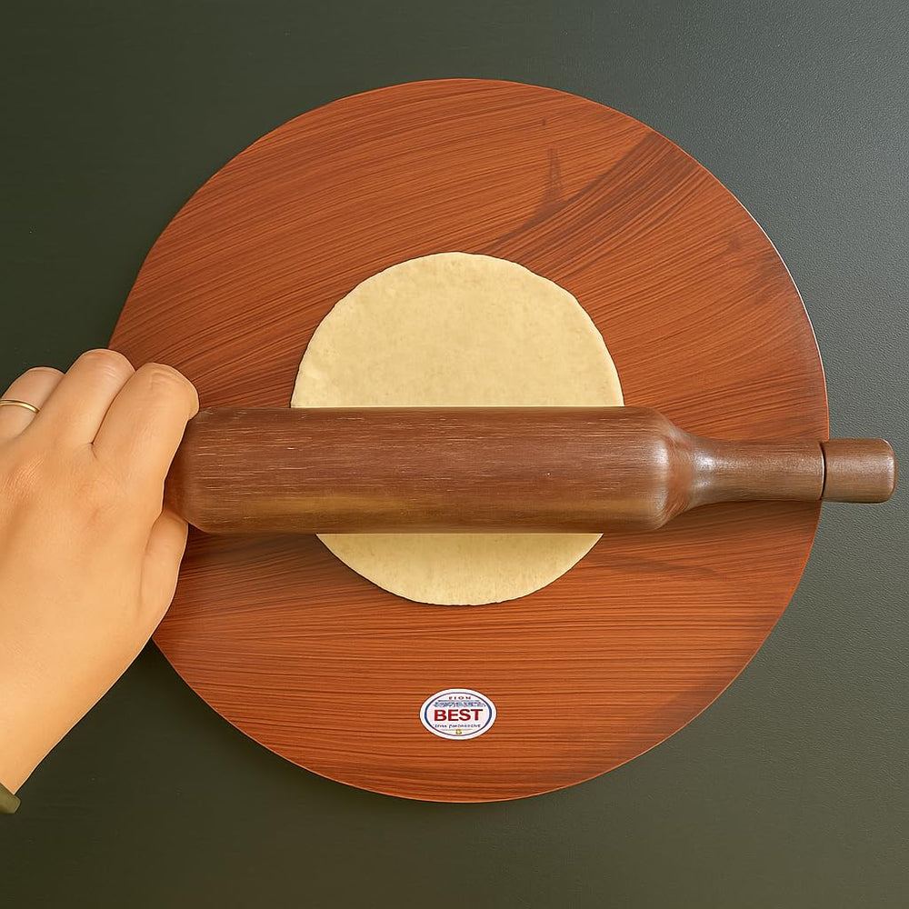 Santarms Sheesham Wooden Chakla Belan for Kitchen Board Rolling Pin Roller Roti Chapati - Useful Kitchen Items