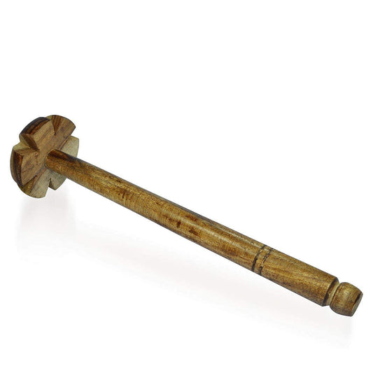 Santarms Wooden Whisk Beater for Lassi Maker Kitchen Hand Blender Cake Egg Beater Whisker Mixer - Small Mixing Manual Items Mini Cooking Tools Cream Making Grinder Stirrer wisker rai ravai mathani