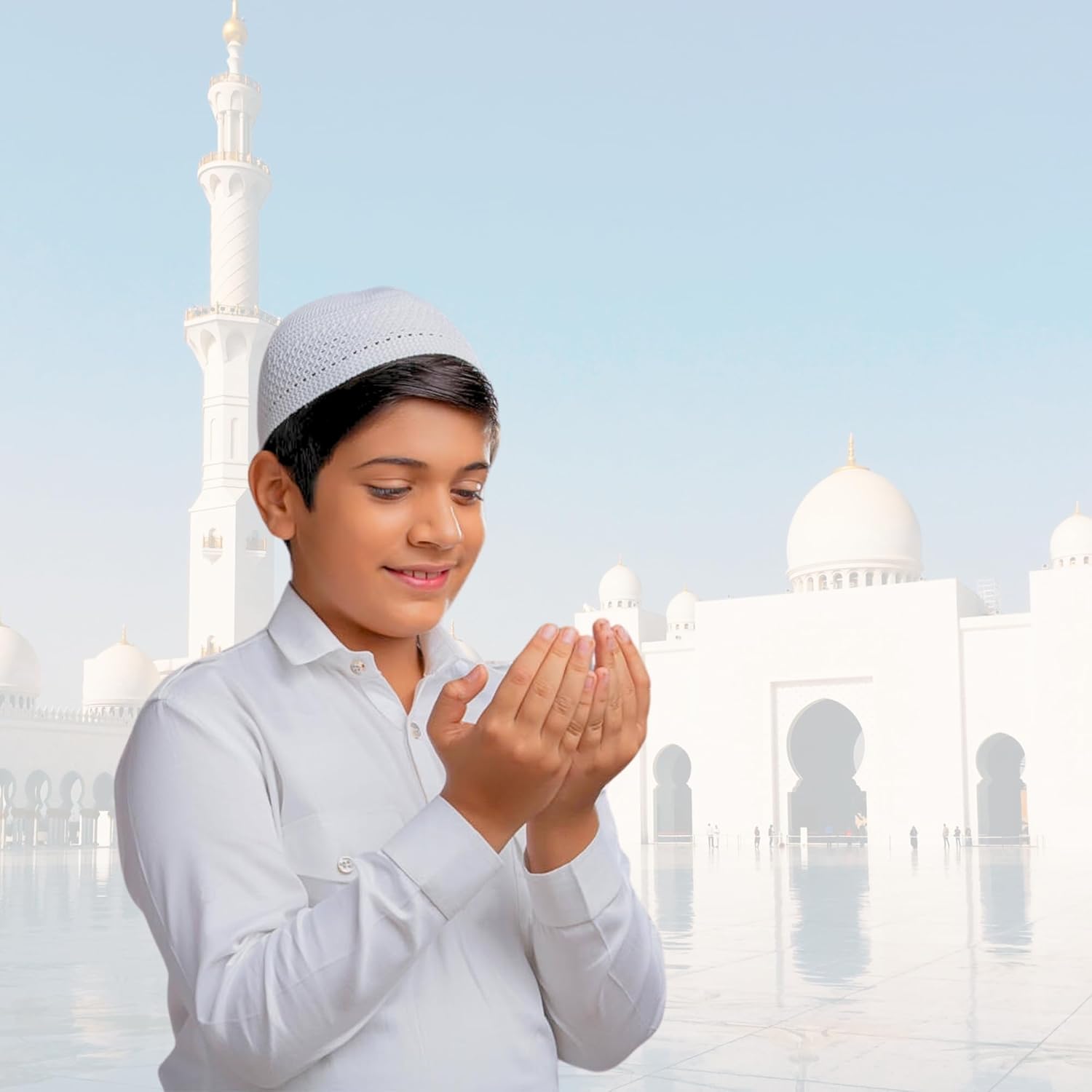 santarms Combo tasbeeh Counter + namaz topi | tasbih for Muslim Cap for Men Green