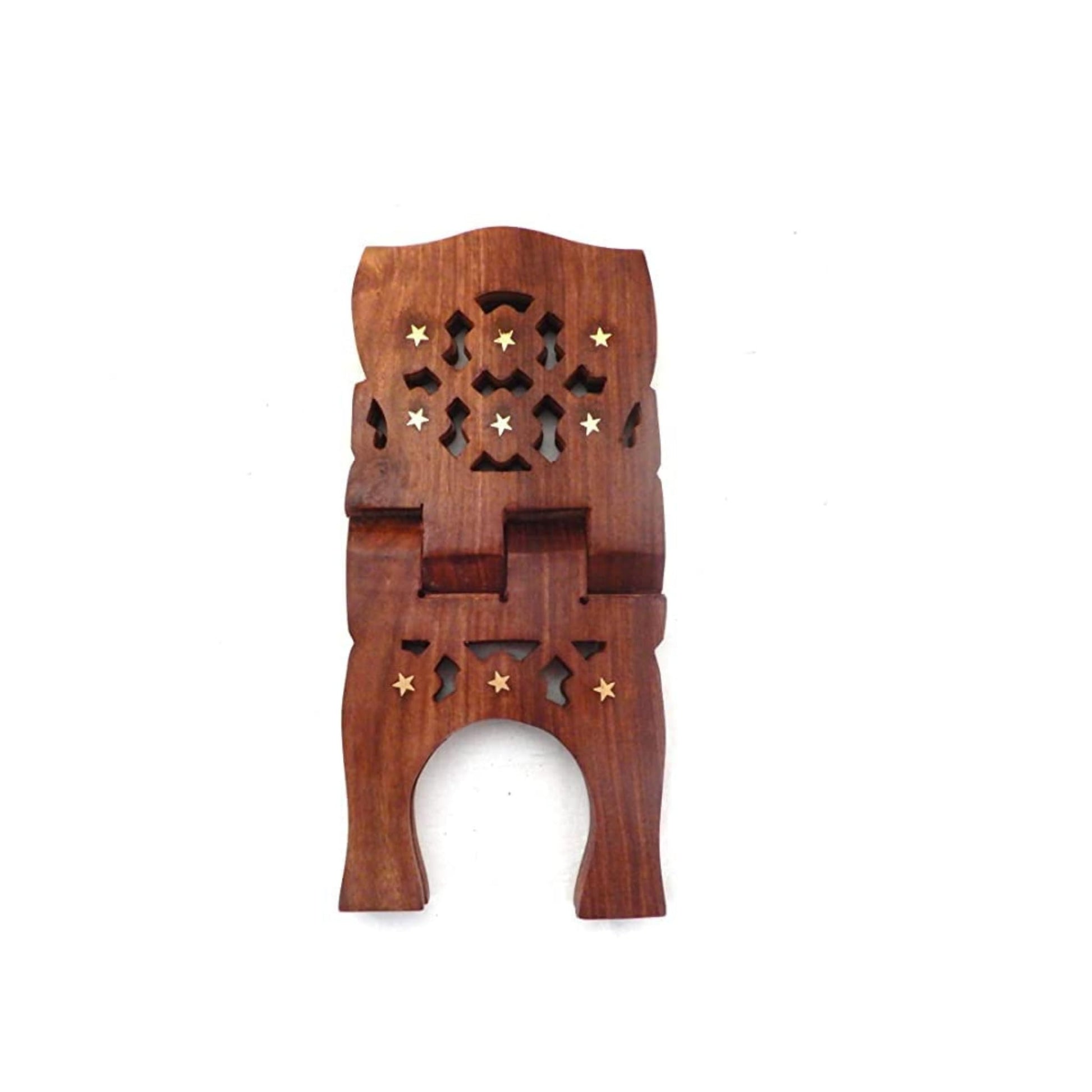 santarms Wooden Book Stand rehal for Reading - for | Geeta or gita | Bible | Granth Saheb | ramcharit Manas | rehal Quran Stand (10 INCH)
