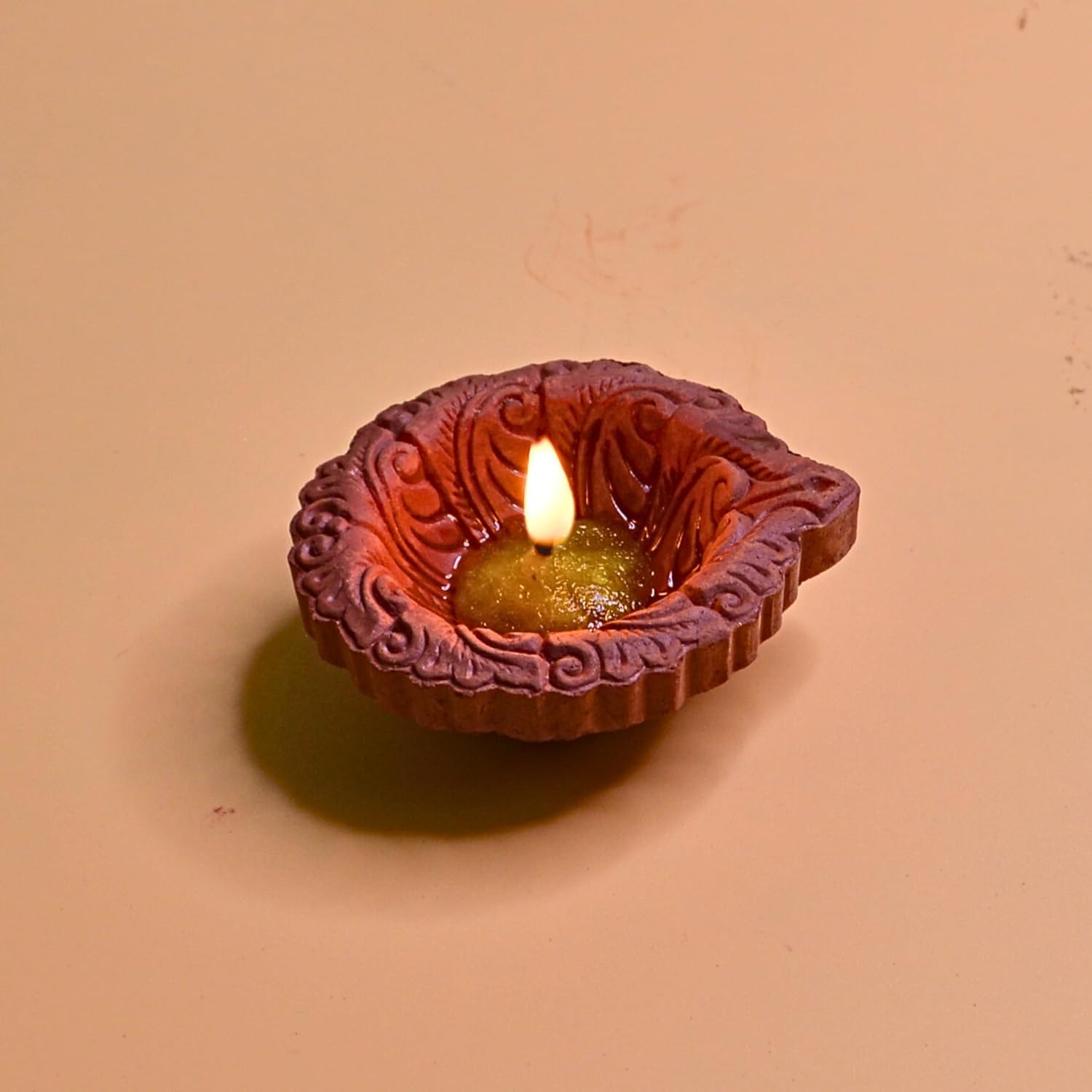 Santarms Mitti Diya for Diwali Decor for Pooja, Home Decoration & Gifts Diya for Home Diwali Festival Decoration, Diya for Laxmi Poojan (1 Pair)