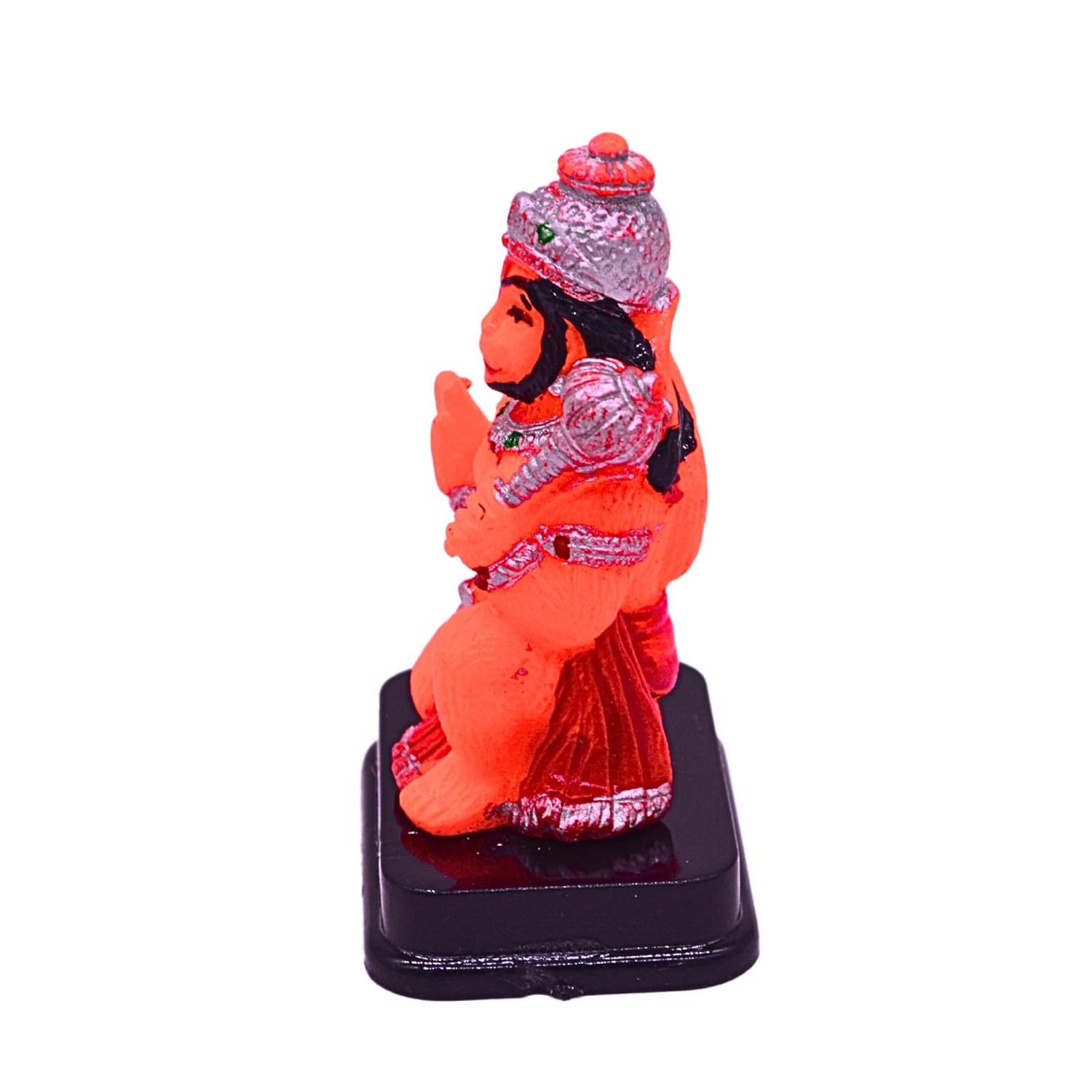 santarms Sitting Hanuman Ji Idol Lord Balaji Bhagwan Decorative Figurine for Living Room, Prayer and Car Dashboard | Bajrangbali Statue Religious Home Decor Accent