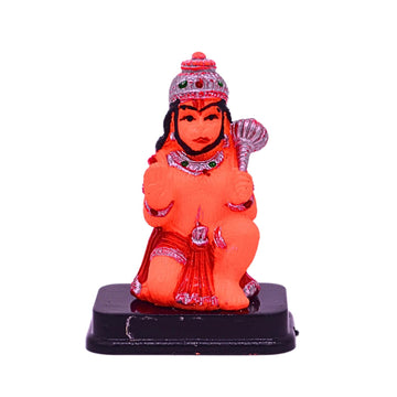 santarms Sitting Hanuman Ji Idol Lord Balaji Bhagwan Decorative Figurine for Living Room, Prayer and Car Dashboard | Bajrangbali Statue Religious Home Decor Accent