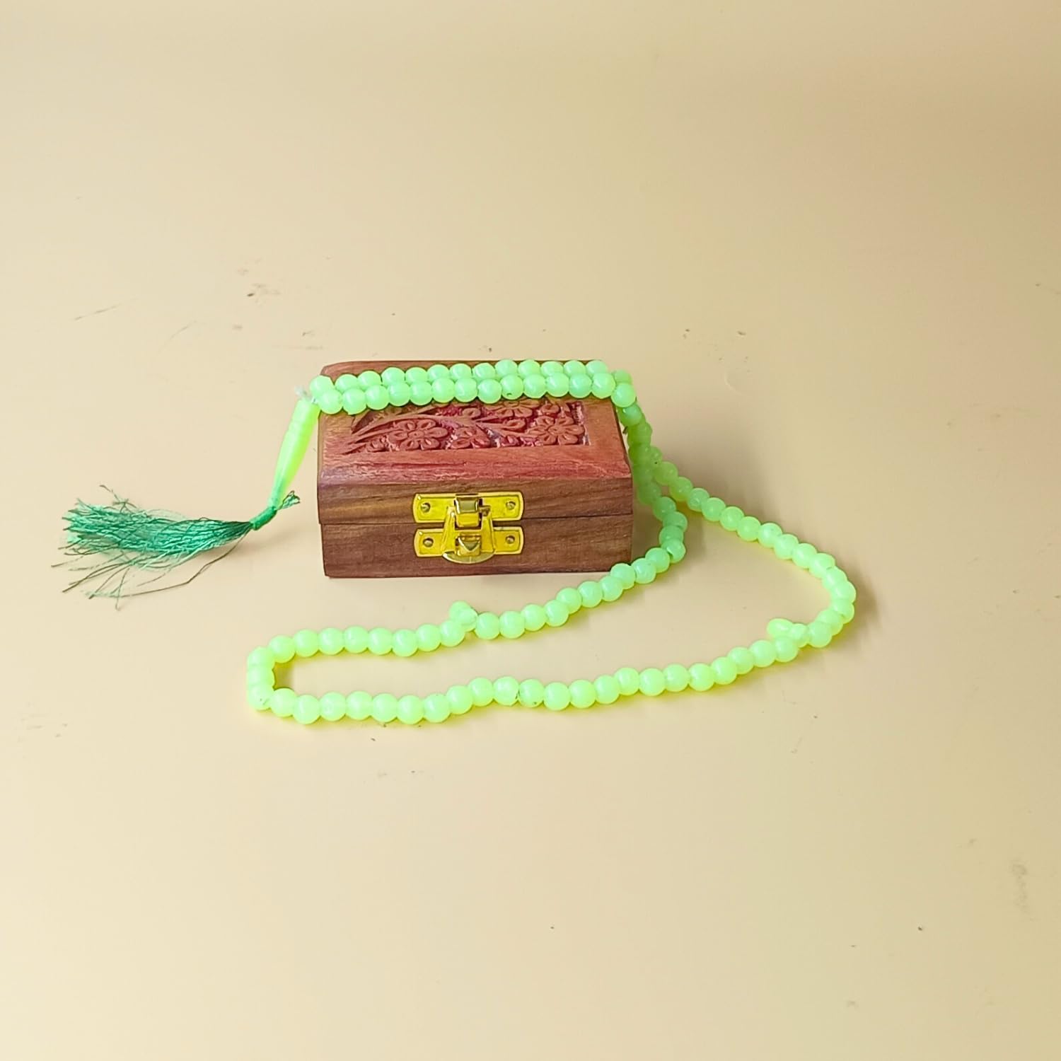 santarms Tasbeeh Islamic Chanting Prayer Counter Tasbih For Muslim Ramadan Gift - 99+1 Beads With Wooden Box COMBO PACK, Perfect Islamic Gift