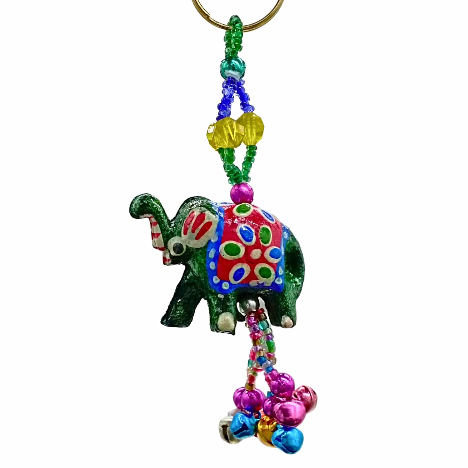 santarms Key Ring Wooden Elephant Key Chain, Key-Ring (3 inch) brown colour Wood - Elephant Keychain - use as a Gift