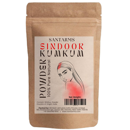 Santarms Organic Sindoor Powder – 1.25KG Red Kumkum Powder for Married Women | Natural & Made in India | Ideal for Weddings, Rituals & Gifting
