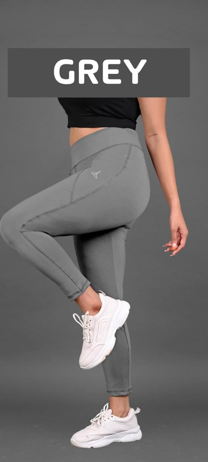 santarms Yoga & Gym Purple Skinny Pants Women Super Stretch Dryfit Fabric