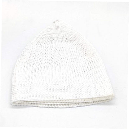 santarms Islamic Prayer Kufi | Muslim Cap for Men and Boys | Comfortable Namaz Topi for Prayer | Combo White