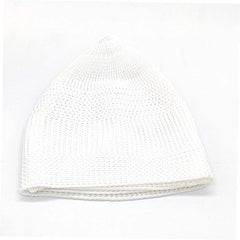 santarms Muslim Cap Islamic Prayer Kufi Muslim Cap for Men or boy namaz topi for namaz White