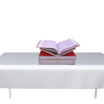 santarms Elegant Wooden Quran Book Holder For Reading - Intricately Designed Box With Rehal Stand | Holy Quran Holder For Reverent Display And Ease Of Use | Premium Wooden Rehal For Sacred Reading