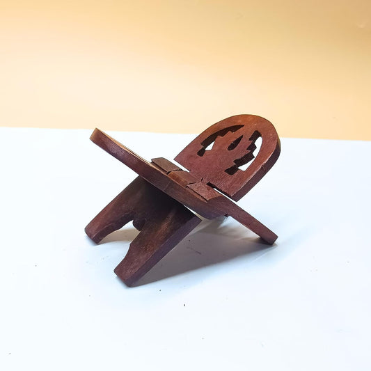 Santarms Santarms Wooden Holy Book Stand Rehal for Pooja | 6 Inch Premium Rehal for Reading Geeta, Bible, Quran, and Holy Books | Handcrafted Wooden Book Holder for Home and Spiritual Gifting