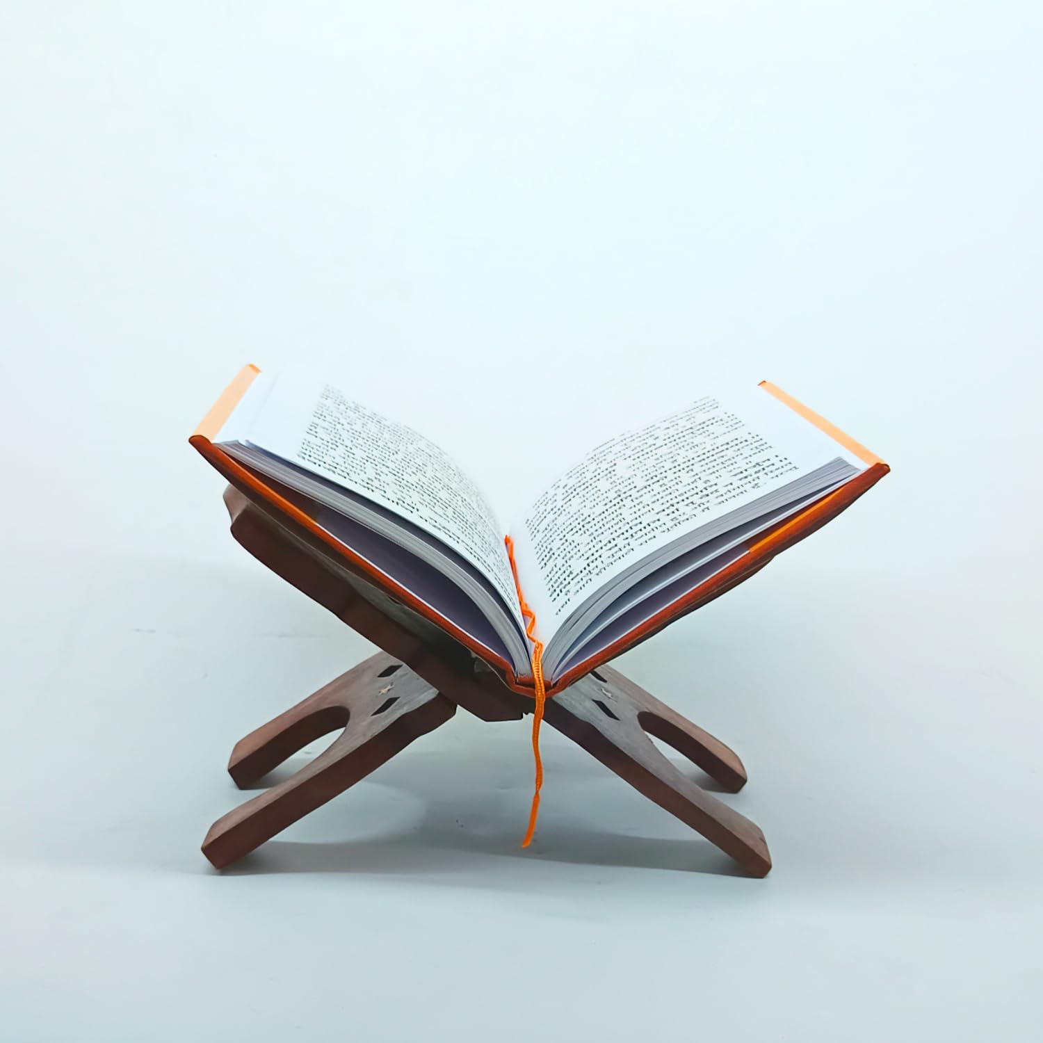 Santarms Wooden Book Stand | 10-Inch Holy Bible Holder | Foldable Book Stand for Reading | Durable and Elegant Book Holder for Study and Pooja