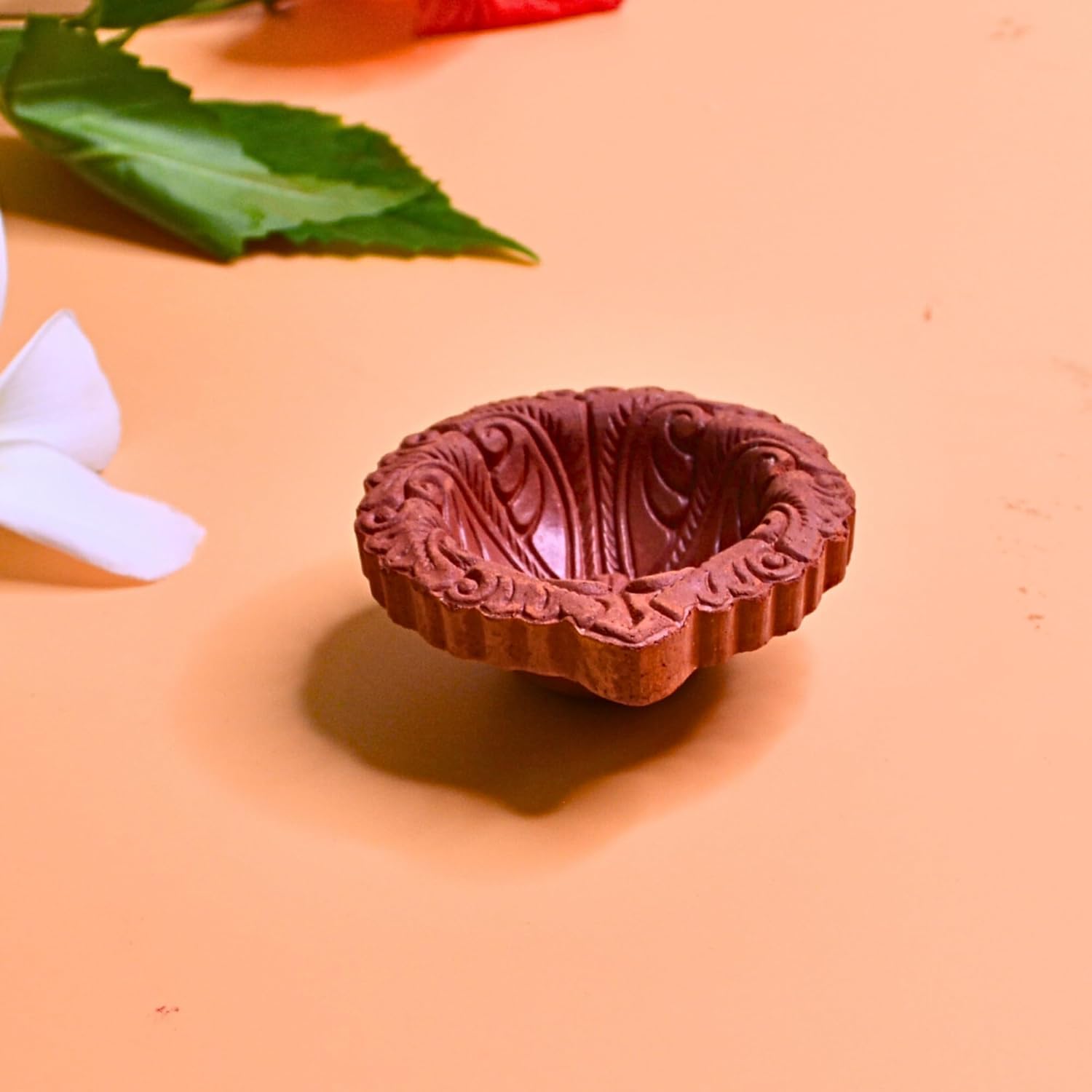 Santarms Mitti Diya for Diwali Decor for Pooja, Home Decoration & Gifts Diya for Home Diwali Festival Decoration, Diya for Laxmi Poojan (1 Pair)