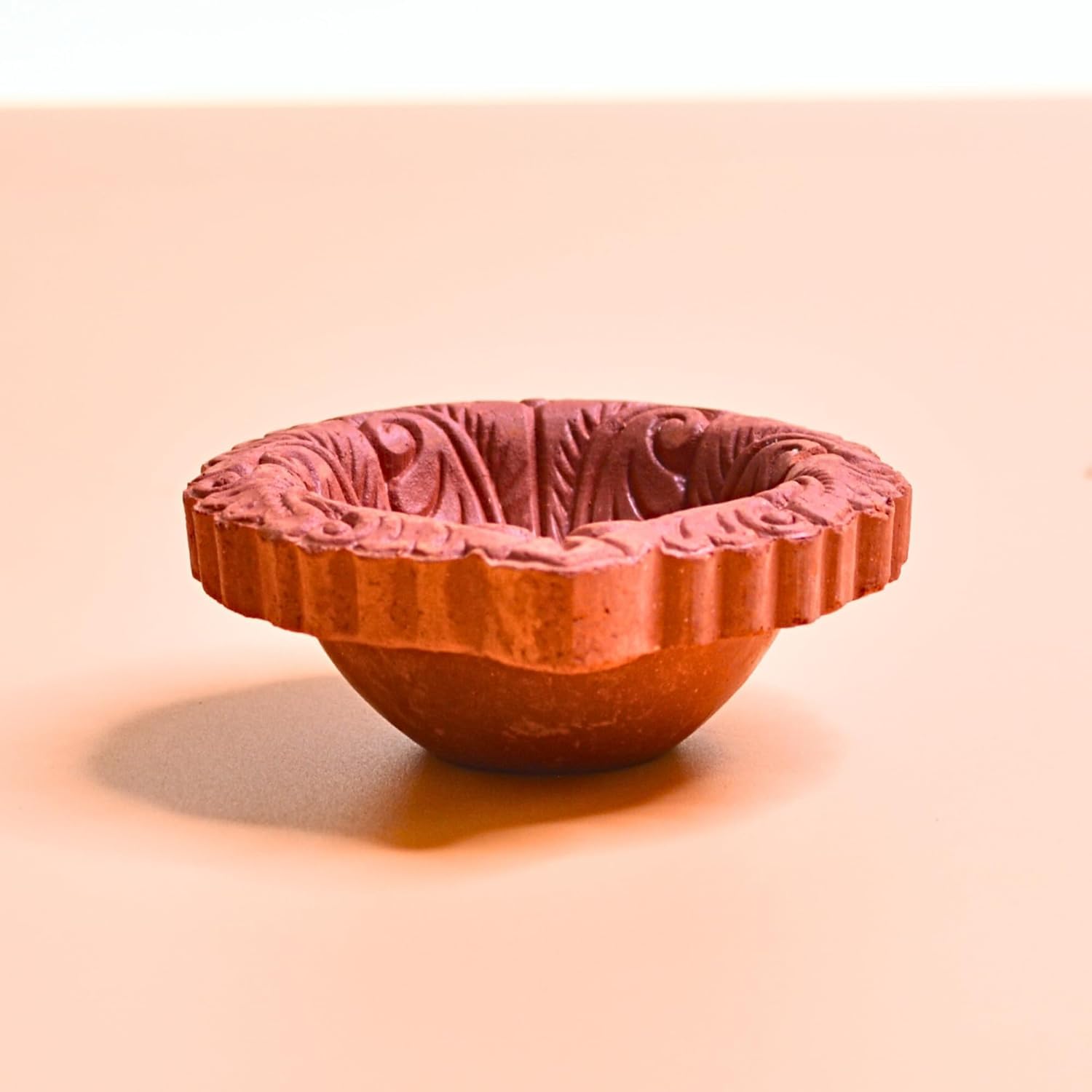 Santarms Mitti Diya for Diwali Decor for Pooja, Home Decoration & Gifts Diya for Home Diwali Festival Decoration, Diya for Laxmi Poojan (1 Pair)