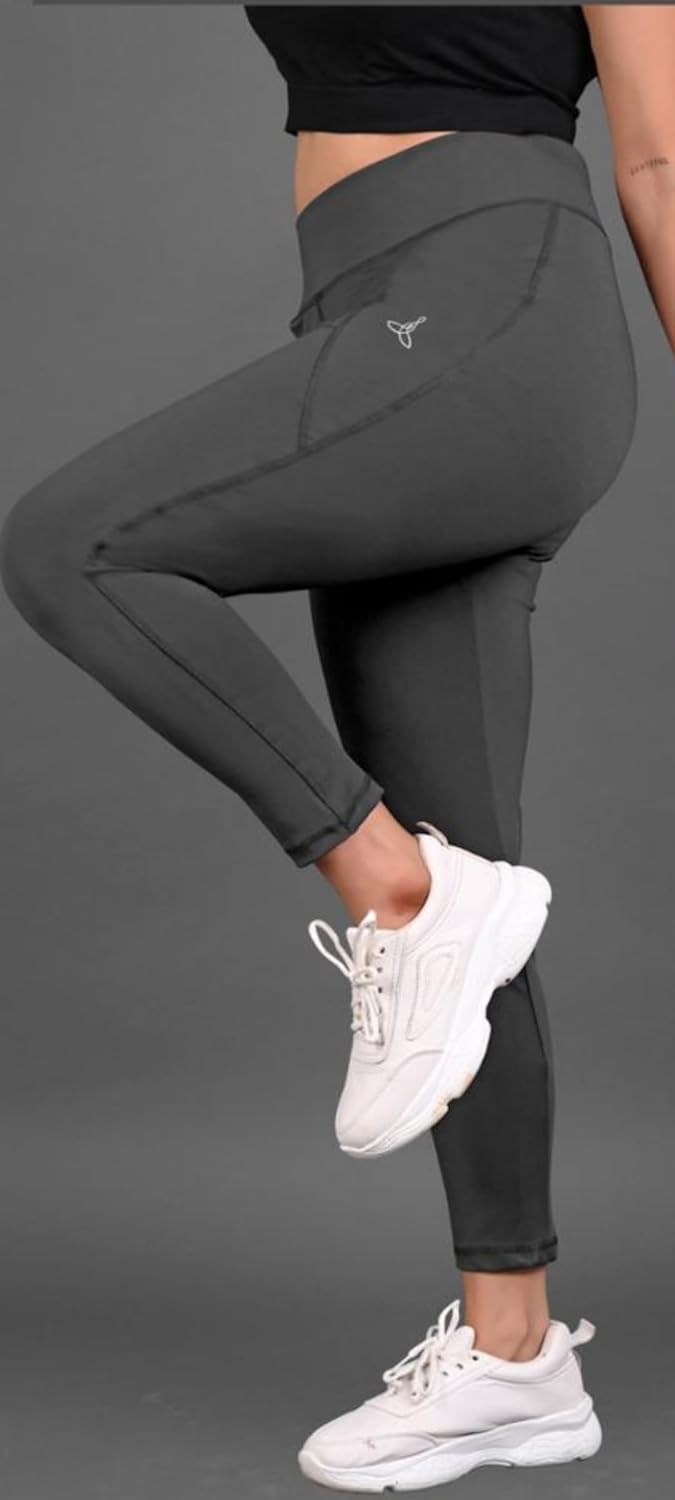 santarms Yoga & Gym Purple Skinny Pants Women Super Stretch Dryfit Fabric