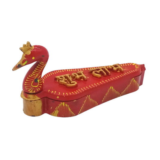 santarms Peacock Kumkum Box Sindoor Wedding Gifts Wooden Shringar Dani Beautiful for Women| Women Gift Items| Tika Chopra in Kumkum | Pack of (1)