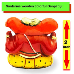 santarms Sidhivinayak Ganesh ji ki Murti Statue Idol for Car Dashboard god Ganesha for Gift Items or Home d�cor Decoration Accessories - Size : 2 inch