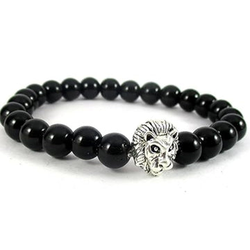 santarms Lion Bracelet for Men | Natural Stone Beaded Bracelet | Stylish Men's Fashion Jewelry | 1 PC