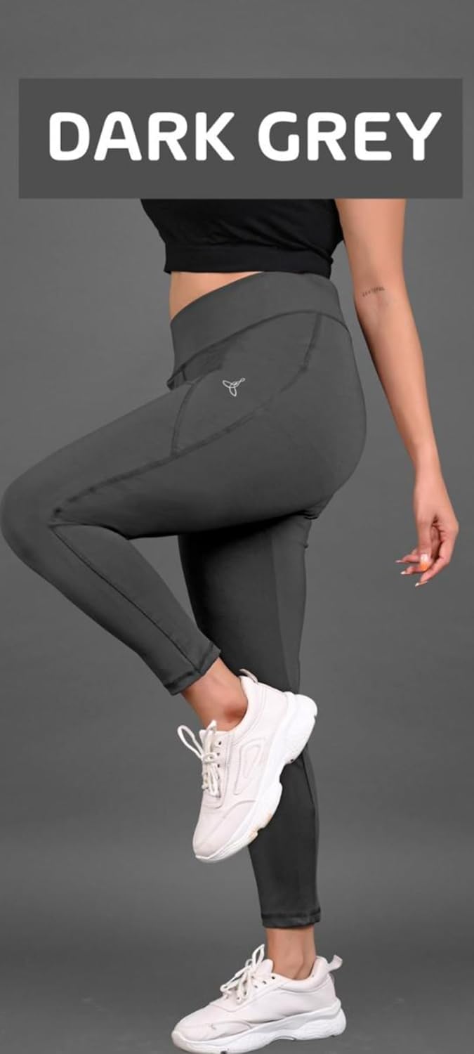 santarms Yoga & Gym Purple Skinny Pants Women Super Stretch Dryfit Fabric
