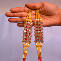 Santarms Premium Big Stone Rakhi for Brother with Gift Handmade Rakhi for Bro Brother Bhaiya Bhai 2 Rakhis with Free Mauli and Chawal